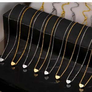 Colar inicial personalizado, colar de coração, colar de letras, colar de ouro, presente personalizado banhado a 18K, colar para mulheres, presente de dia dos namorados