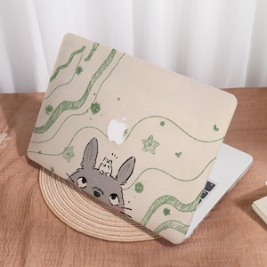 My Neighbor Totoro 2026 MacBook Hard Case for Air 11/13, M1/M2/M3/M4, A2681,MacBook Pro 14/15/16,A2338,Customized Name Carton Laptop Cover