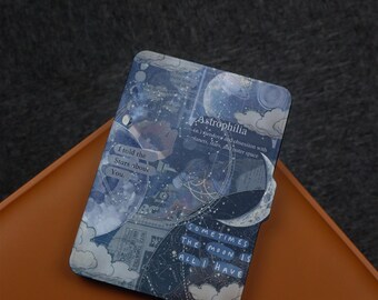 Cosmos Collage Kindle-hoesje Paperwhite-hoesje, Kindle 10th 11th, personalisatie Paperwhite-hoesje, geheel nieuwe Kindle-hoesje 2024, cadeau voor haar