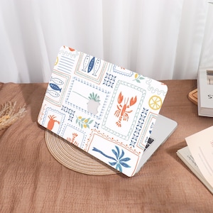 Funda rígida Coastal Seafood & Palms 2025 para MacBook Air 11/13, M1/M2/M3/M4, A2681, MacBook Pro 14/15/16, A2338, con nombre personalizado