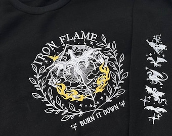 Embroidery Fourth Wing Dragon Sweatshirt, Dragon Rider Sweater, Fourth Wing Basgiath War College Hoodie for Bookish, Gift for Her, bookish