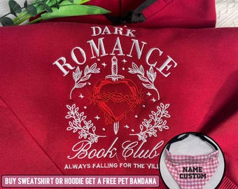Sweat-shirt brodé club de lecture Romance Reader, sweat à capuche livresque, lectures captivantes, amoureux des livres, cadeau pour les lecteurs