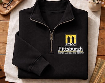 Pittsburgh Trauma Medical Center Embroidered Sweatshirt, PTMC Merch, ER Nurse Hoodie, Healthcare Worker Gift, Medical Crewneck