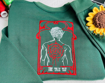 Astarion special edition embroidered, Baldur's Gate pullover, Astarion tattoo apparel, gift for gaming enthusiast, sweatshirt for kid