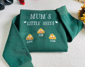 Mum Gift Personalised Embroidered, Mums Little Shits Embroidered Gift for Mum, Funny Gift for Mum, Mother's Day Gift, Christmas Gift Mum