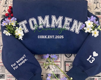 NMA-Retro Boys of Tommen Cork Embroidered Sweatshirt,Binding 13, Keeping 13, Saving 6, Redeeming 6, Taming 7, Releasing 10, Couple shirt