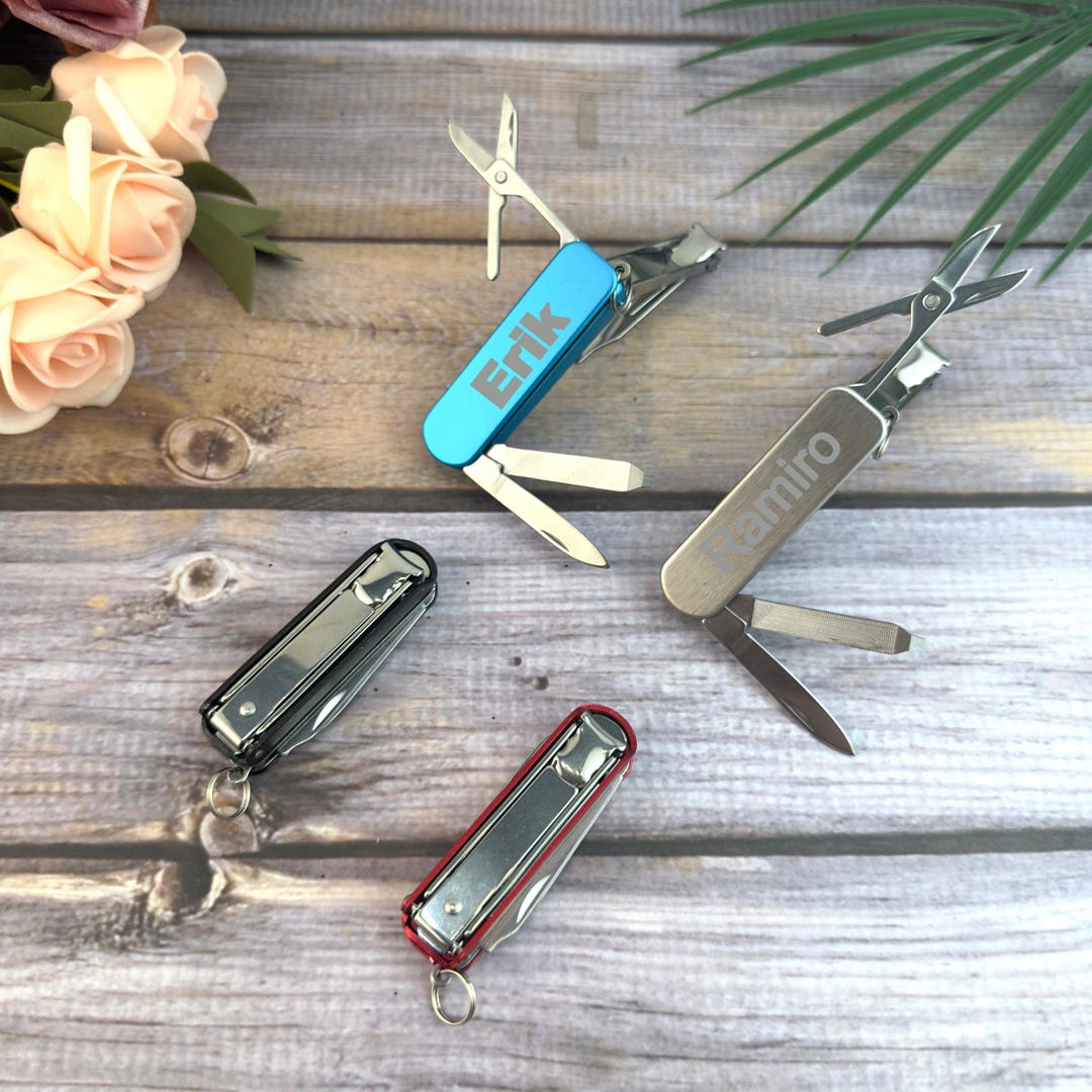 Custom Ultra-thin Multifunction Keychain Folding Nail Clipper & Bottle ...