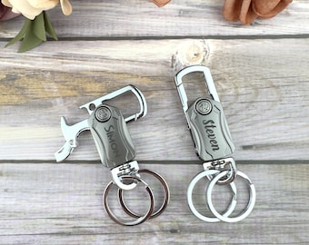 Custom Fidget Keychain – Zinc Alloy Rotating Key Organizer, Carabiner Clip