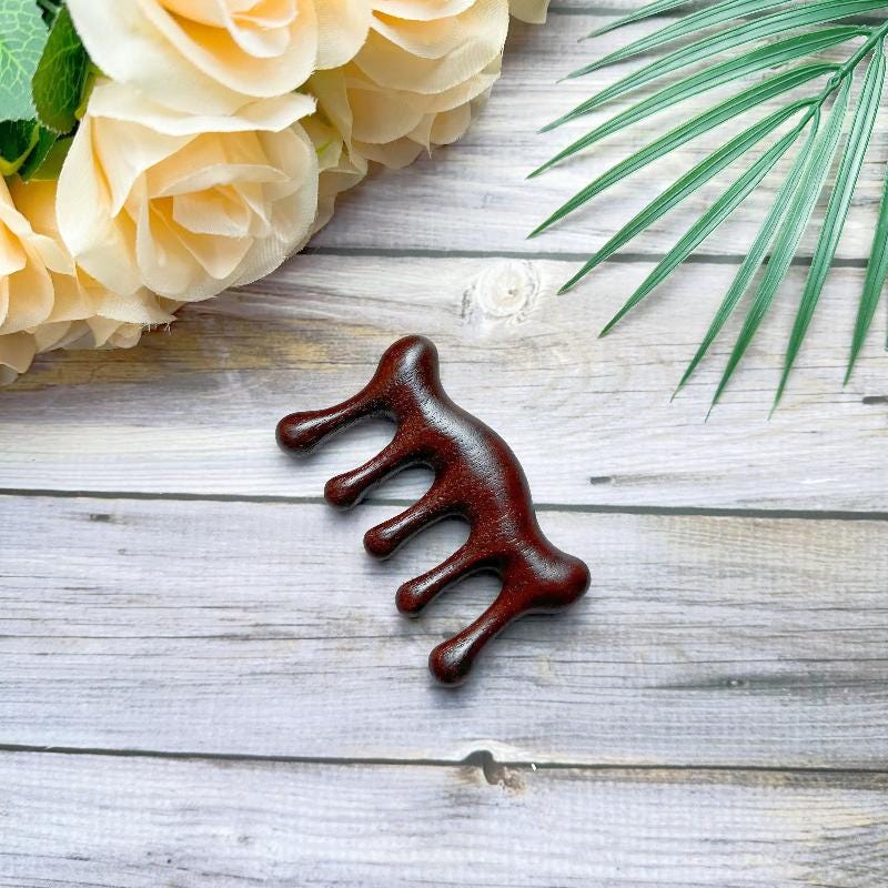 Custom Solid Wood Massage Comb: 4-in-1 Gua Sha Facial Tool - Etsy
