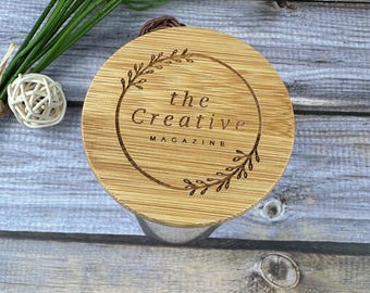 Custom Glass Storage Jar: Wood Lid, Kitchen Canister