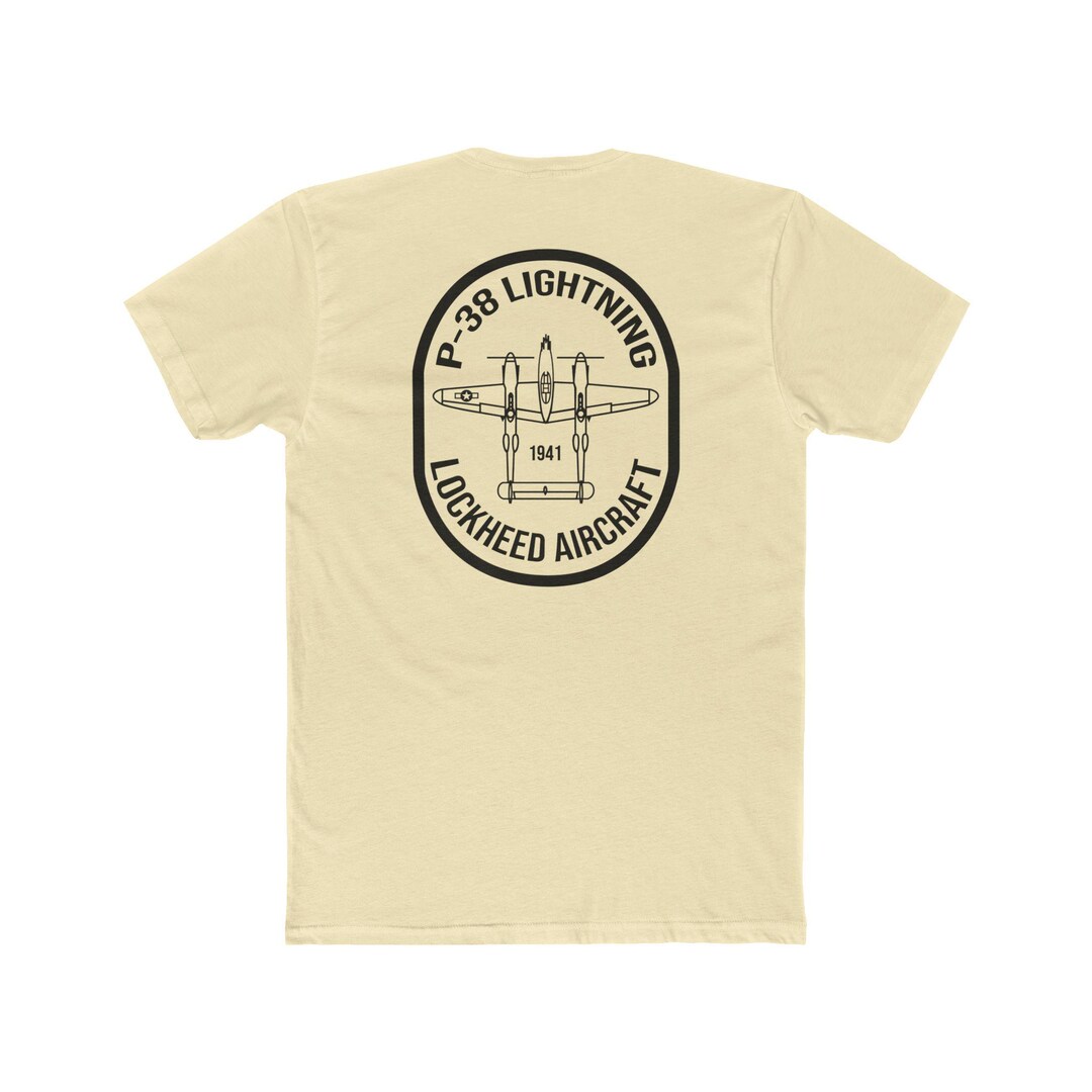 WWII P-38 Lightning Lockheed Aircraft Logo on Back of Men/women Graphic ...