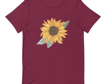 Sunflower T-Shirt, Fall Sunflower Shirt, T-Shirt for Florists, T-Shirt for Gardeners, Flower Lover T-Shirt