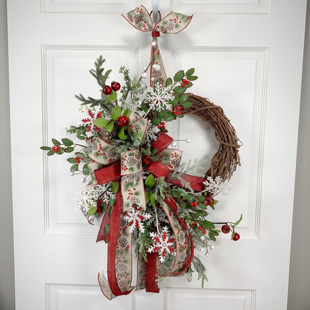18 X 20 X 5 Deep Realistic Silk Flower Holiday Wreath for Front Door