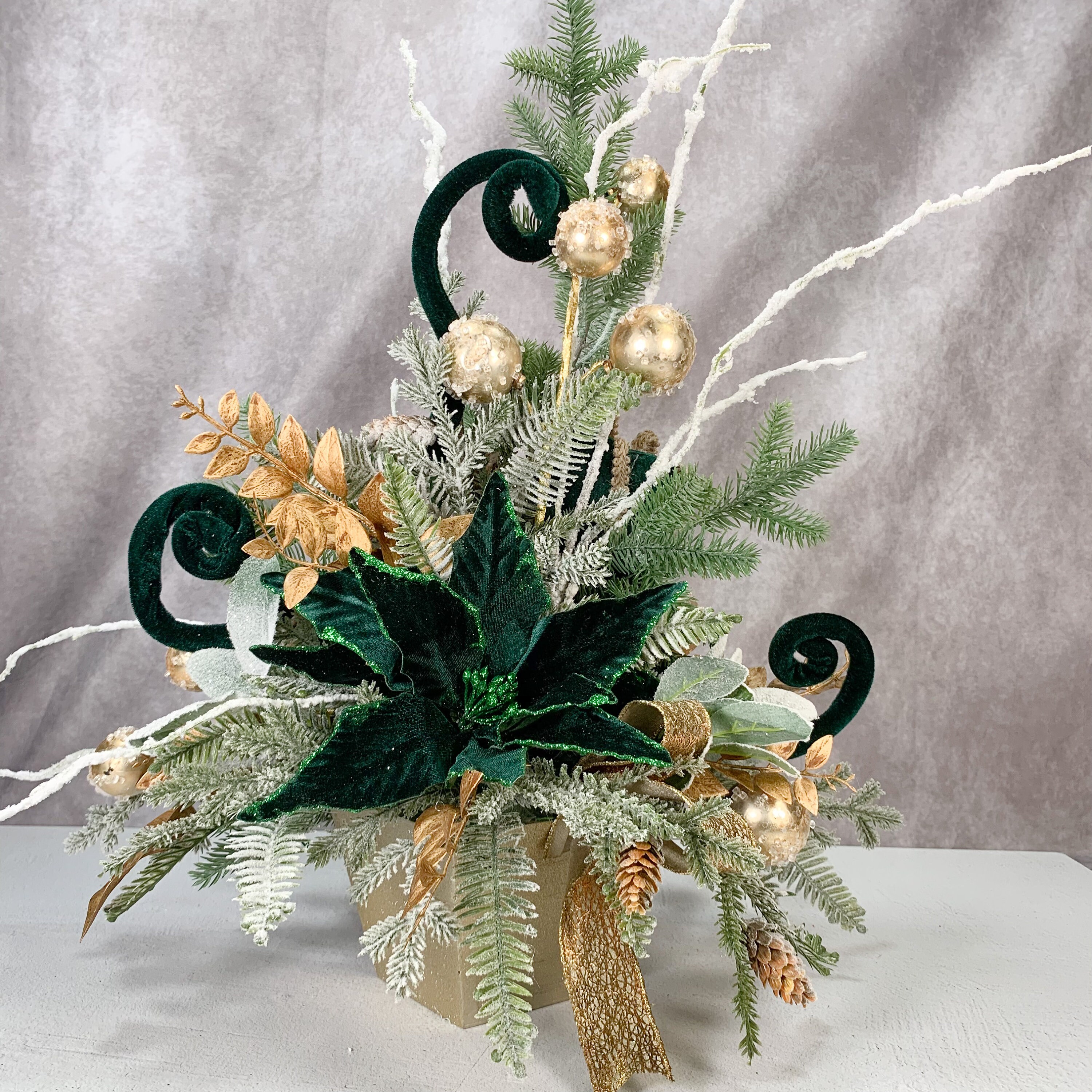 The Holiday Aisle 5 Stems Artificial Poinsettia Floral Arrangement