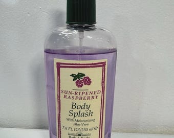 Vintage Bath & Body Works 1990s SUN RIPENED RASPBERRY Body Splash Spray Mist 7.8oz