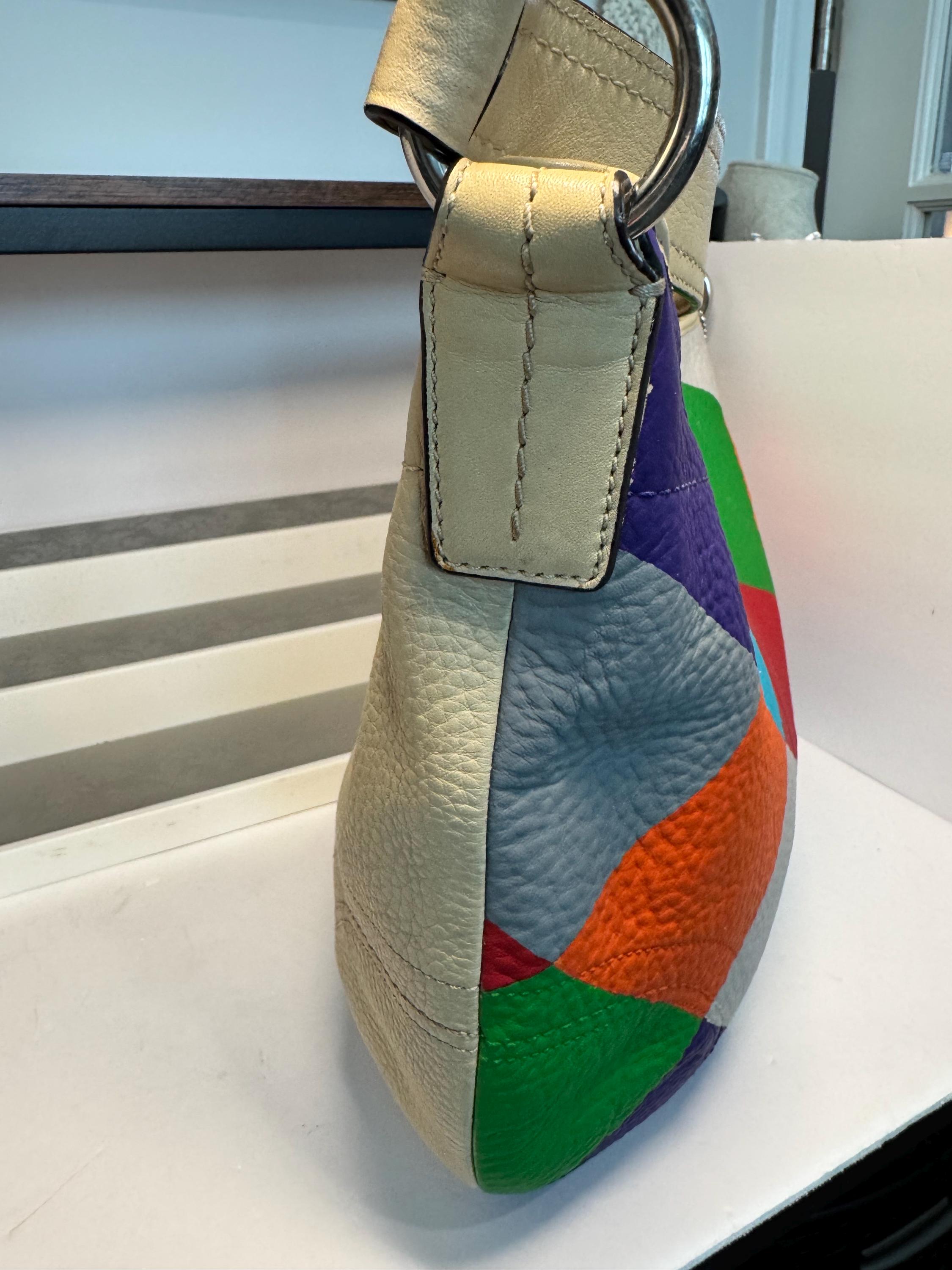 VTG Coach Leather Soho Shoulder Bag Custom Painted Patchwork