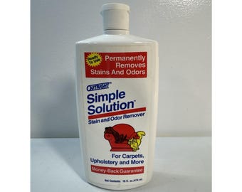 VTG 1990 Outright Simple Solution Stain & Odor Remover 16oz 80% Full USA Cleaner