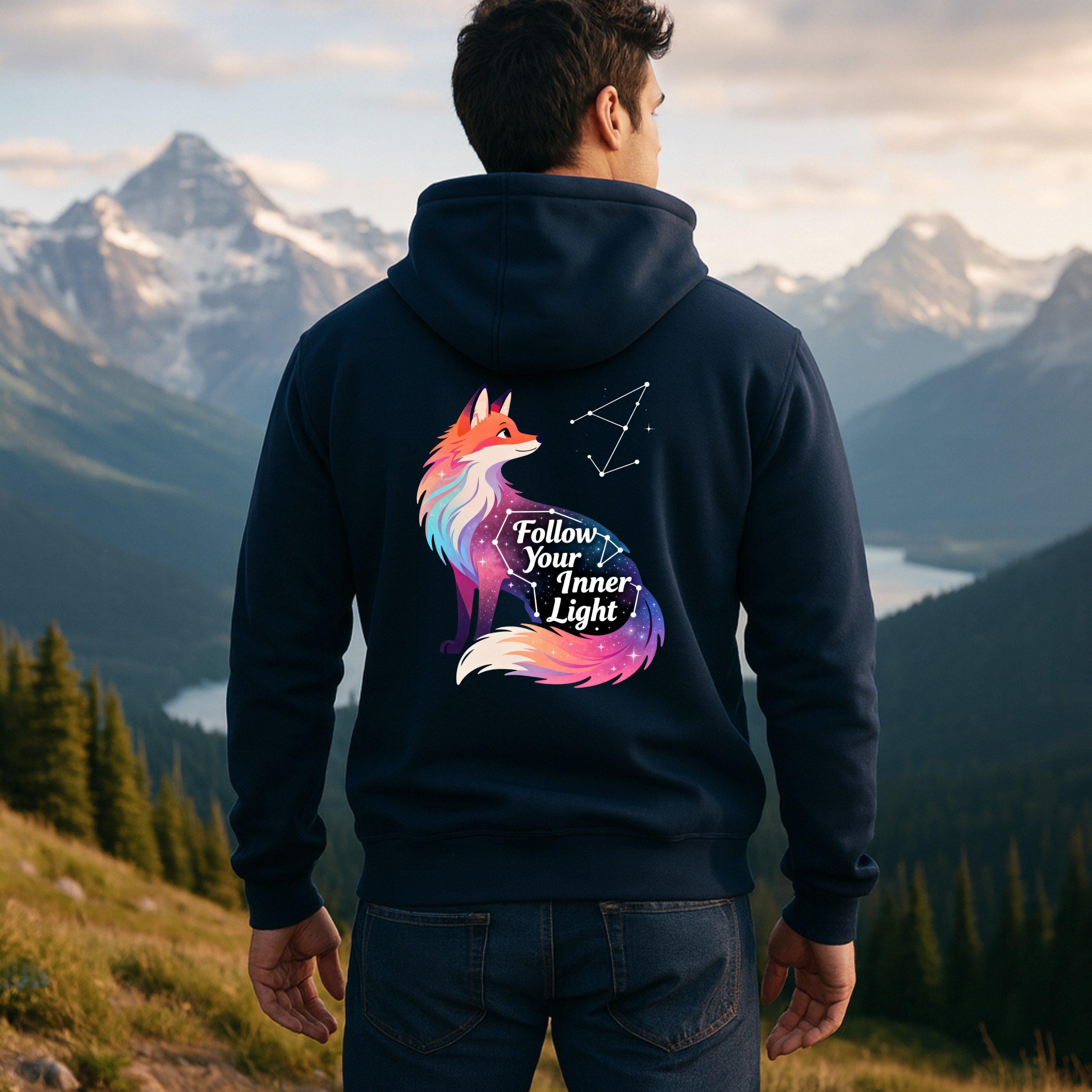 Galaxy Fox Back Print Hoodie: Cosmic Unisex Jumper - Etsy