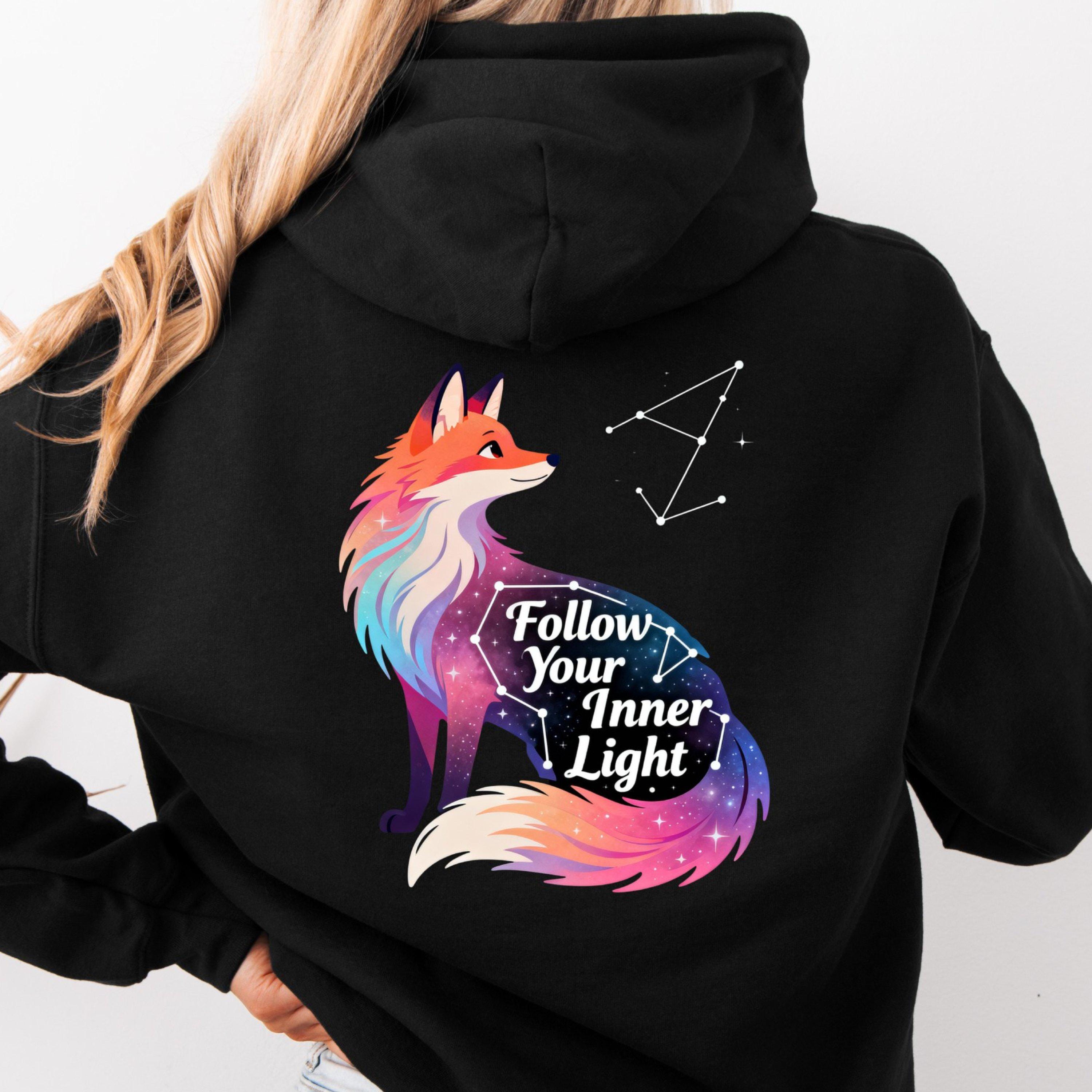 Galaxy Fox Back Print Hoodie: Cosmic Unisex Jumper - Etsy