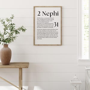 3 Nephi 31 LDS, DIGITAL DOWNLOAD, Christian Modern Scripture Poster, Bold Typography, lds Baptism, Baby Shower Birthday Gift Idea