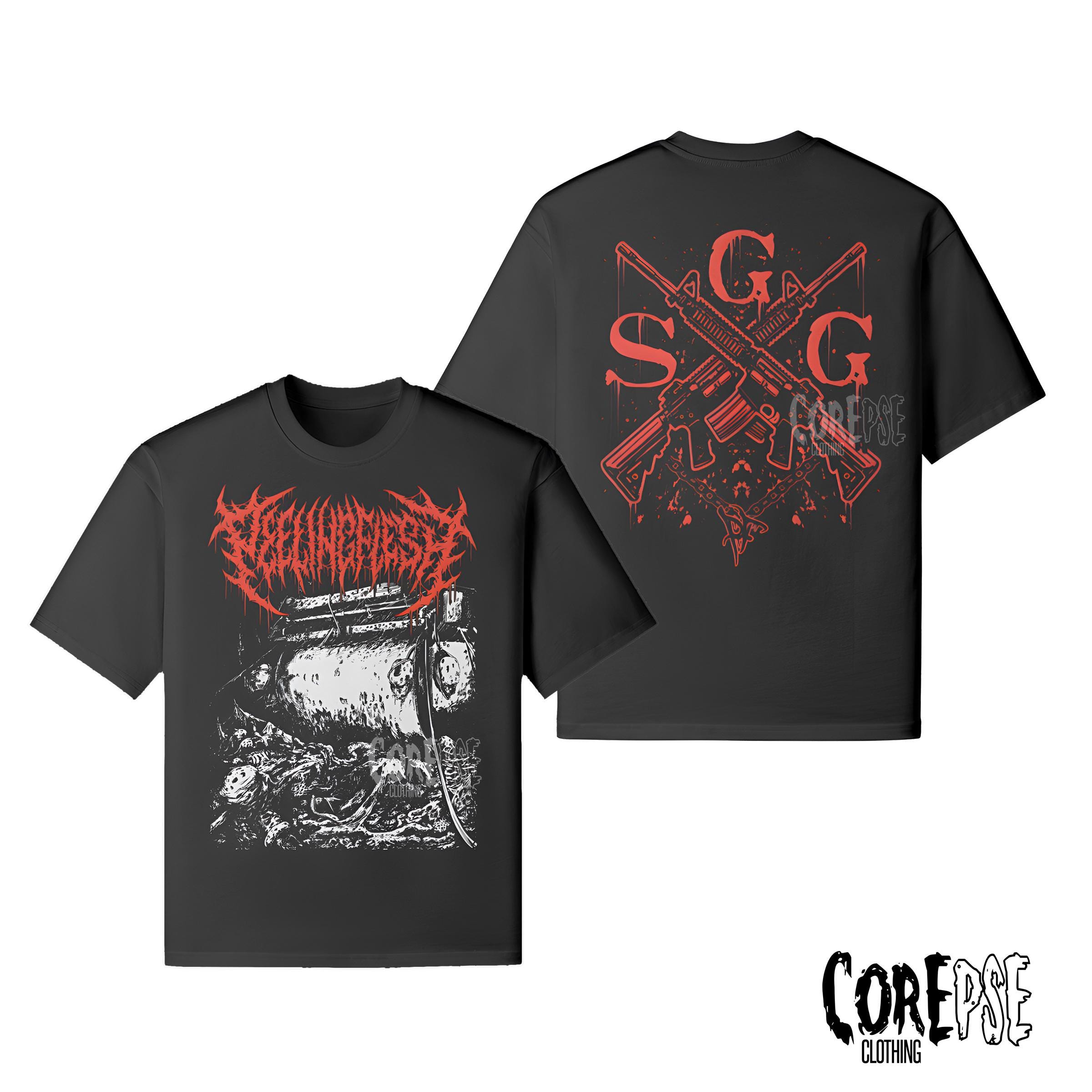 Peeling flesh band shirt - Etsy 日本