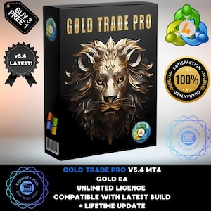 v5.4 Gold Trade Pro Forex Expert Advisor Metatrader 4 MT4 Auto Trading Robot unlimited licence with lifetime updates, financial trading bot