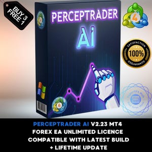 v2.23 Perceptrader EA AI Forex Robot Metatrader MT4 Expert Advisor unlimited licence and free lifetime update, Autotrader financial trading