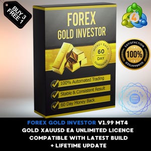 v1.99 Forex Gold Investor EA Robot Metatrader MT4 Expert Advisor unlimited licence and free lifetime update, Autotrader financial trading