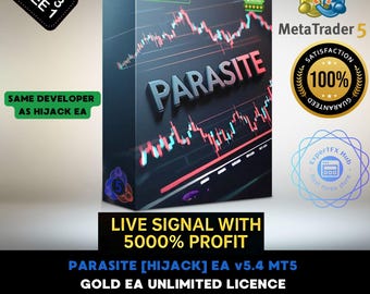 v5.4 Parasite Hijack EA Gold Forex Robot Metatrader MT5 Expert Advisor unlimited licence and lifetime update, Autotrader financial trading