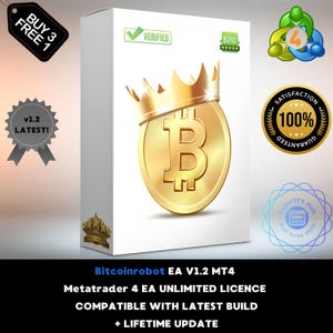v1.2 Bitcoinrobot EA Crypto Forex Robot Metatrader MT4 Expert Advisor unlimited and free lifetime update, Autotrader financial trading