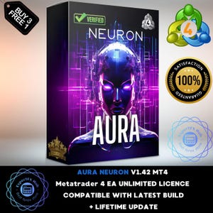 v1.42 Aura Neuron EA Forex Expert Advisor Metatrader 4 MT4 Auto Trading Robot unlimited licence with lifetime updates, financial trading bot