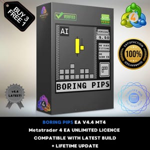 v4.4 Boring Pips EA Forex Expert Advisor Metatrader 4 MT4 Auto Trading Robot unlimited licence with lifetime updates financial trading bot