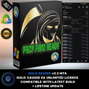 v3.3 Gold Reaper EA Prop Firm Robot Metatrader MT4 Expert Advisor unlimited licence and free lifetime update, Autotrader financial trading