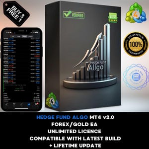 v2.0 Hedge Fund Algo EA Forex Robot Metatrader MT4 Expert Advisor unlimited licence and free lifetime update, Autotrader financial trading