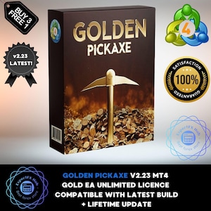 v2.23 Golden Pickaxe EA Expert Advisor Metatrader 4 MT4 Auto Trading Robot unlimited licence with lifetime updates, financial trading bot