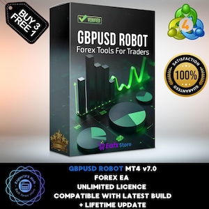 v7.0 GBPUSD Robot EA Forex Robot Metatrader MT4 Expert Advisor unlimited licence and free lifetime update, Autotrader financial trading