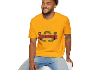 Juneteenth Celebration T-Shirt, Unisex Tee, Softstyle Shirt, Black History Month Gift, African American Pride Apparel