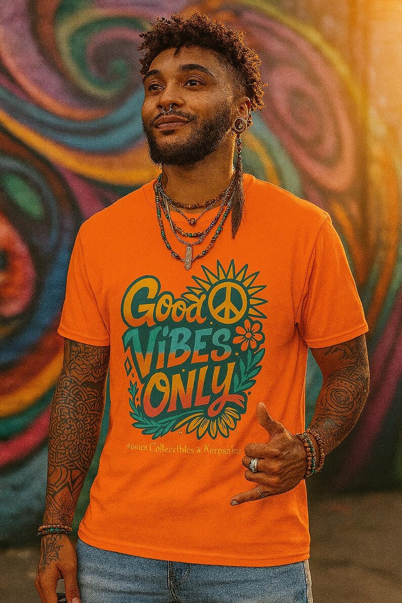 Good Vibes Only Unisex Softstyle T-Shirt, Positive Message Tee, Casual Wear, Gift for Friends, Summer Fashion, Eco-Friendly T-Shirt image 3
