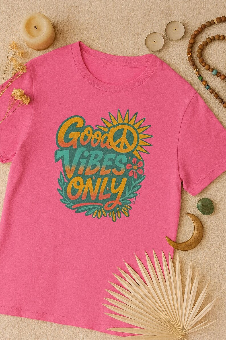 Good Vibes Only Unisex Softstyle T-Shirt, Positive Message Tee, Casual Wear, Gift for Friends, Summer Fashion, Eco-Friendly T-Shirt image 5
