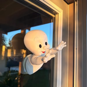 Casper Halloween Decor | Cute Ghost Decoration | Spooky Season Home Decor | Kawaii Ghost Figurine | Halloween Shelf Decor | Fall Gift
