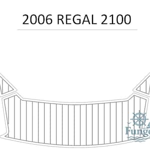 Alfombrilla para plataforma de baño del Regal 2100 (2011) - Alfombrilla de cubierta de teca con espuma EVA / Alfombrilla marina estilo SeaDek / Suelo autoadhesivo para embarcaciones