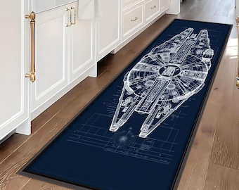 Star Wars Rug: Sci-Fi Kitchen & Hallway Velvet Decor