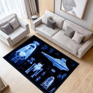 Star Wars Art Rug: 3D Print, Non-Slip Cotton Base