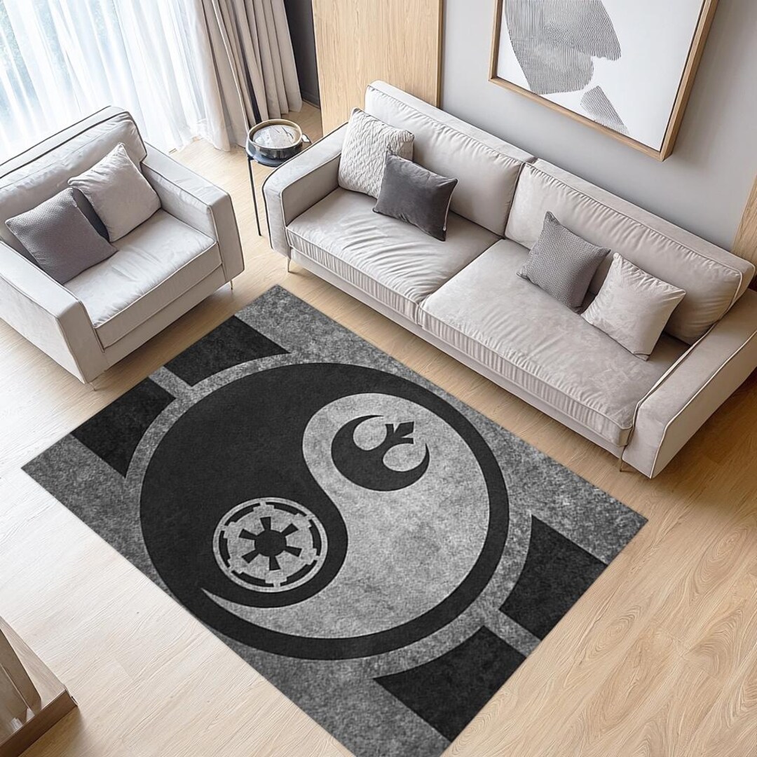 Stargate Rug Gray Star Wars Rug: Velvet Soft, Non-slip Cotton Base - Etsy