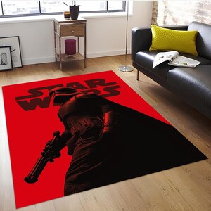 Star Wars Rug: 3D Print Cotton Blend, Non-Slip Base