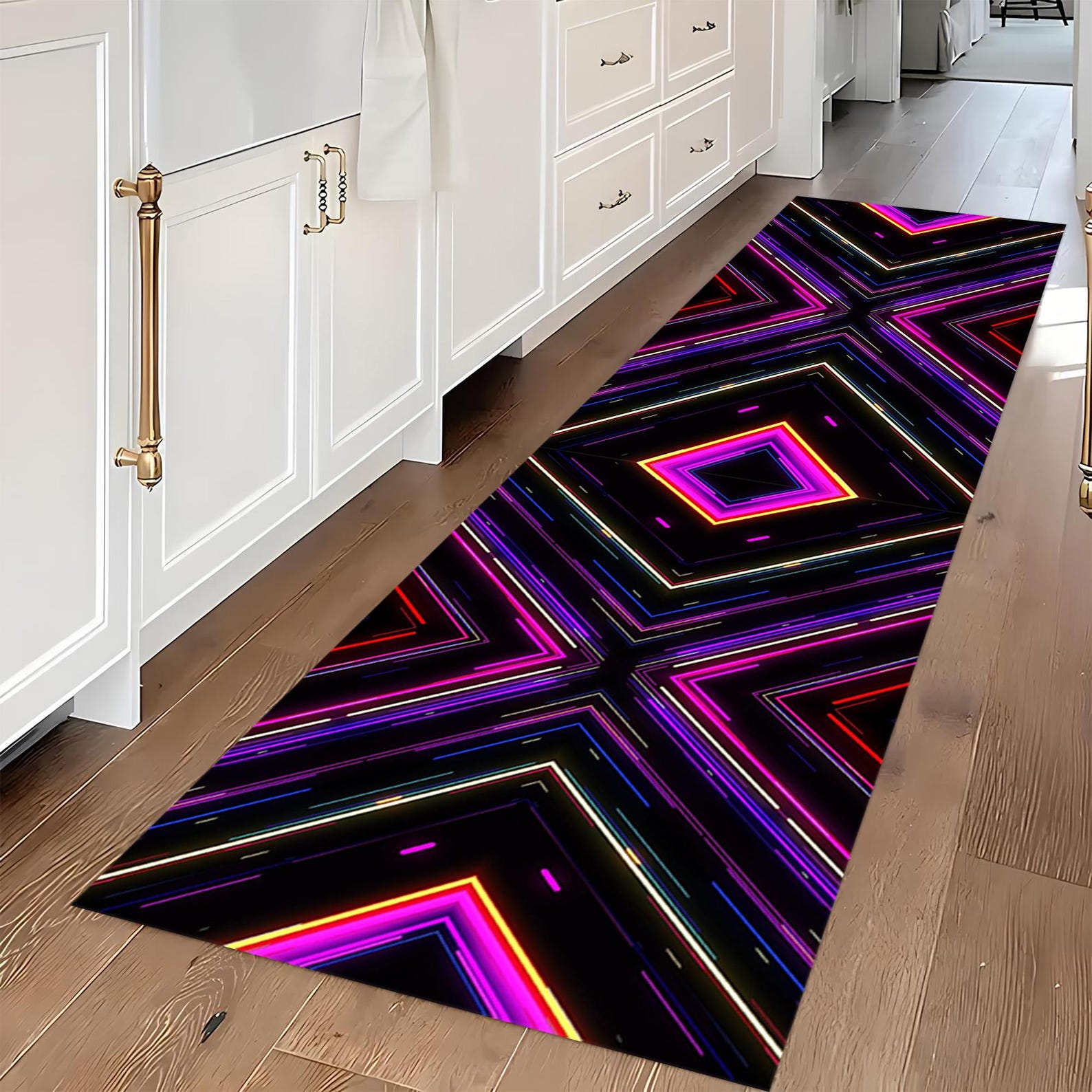 Neon Runner Rug, Runner Neon Rug, Neon Gift Runner Rug,neon Area Runner ...