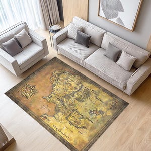 Herr der Ringe Teppich,Lord of the Rings Teppich,Lord of the Rings Teppich,Mittelerde Teppich,Mittelerde Karte,Lord of the Ring Geschenk,Lord of the Rings Geschenk,