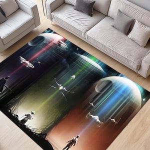 Star Wars Rug: Black & Red Patterned Rug