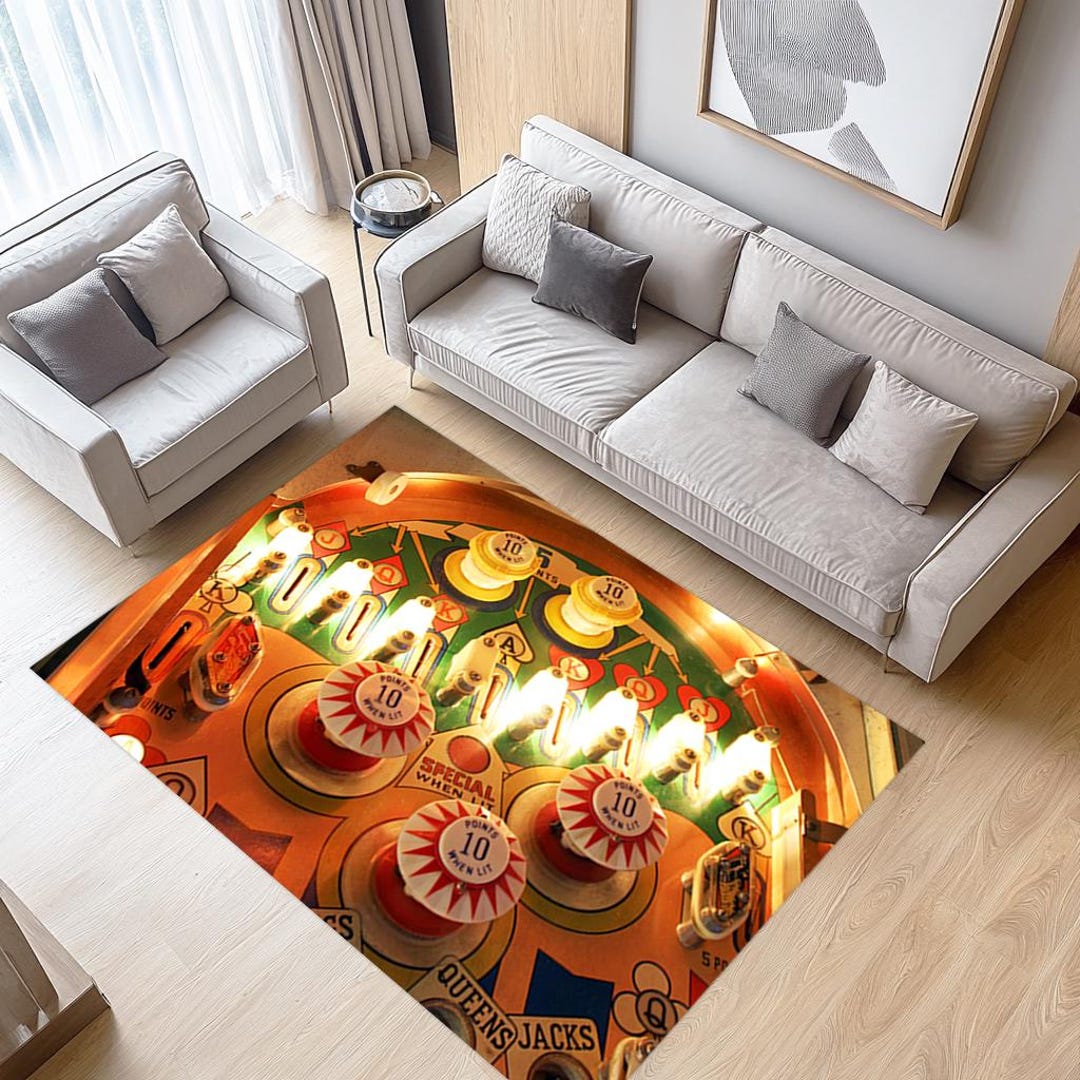 Pinball Playfield Rug: Game Room Decor - Etsy