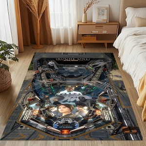 Pinball Rug,Starwars Pinball Playfield Rugs, Pinball Game Room Rug,Kids Room Rug,Pinball Decor Rug,Game Room Rug, Gaming Rug,Pinball Art Rug